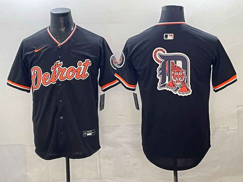 Men Detroit Tigers blank black Game Nike MLB Jersey14001